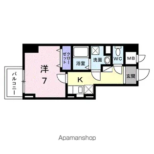 スアヴィス平塚八重咲【7階】の間取り