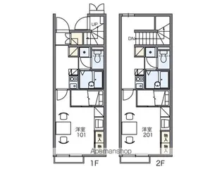 レオパレスグレーシー堀江【215号室】の間取り