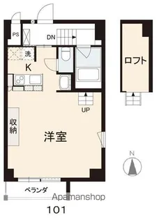 コリドールベイ【101号室】の間取り