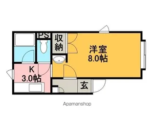 メゾンジルエット【1階】の間取り