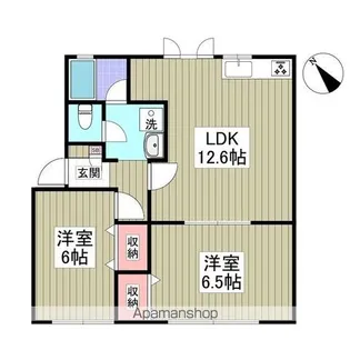 ベルフラット久喜【1階】の間取り