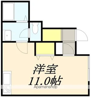 ウッディハウスKAMEDA A【102号室】の間取り