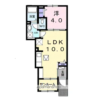 ラ メゾン デュボヌール【1階】の間取り