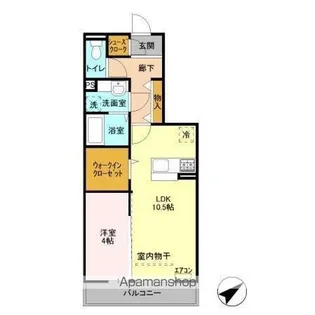 カサ・デ・トレス【3階】の間取り