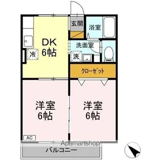 エスポワール 壱番館【2階】の間取り