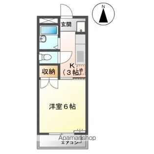 ランドマークK【201号室】の間取り