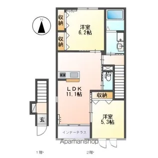 リヴィエール【2階】の間取り