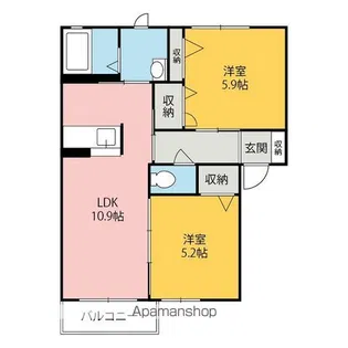 ブランB【2階】の間取り