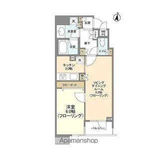 HF白金高輪レジデンス【4階】の間取り