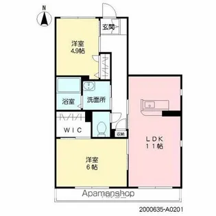 ボヌール【2階】の間取り