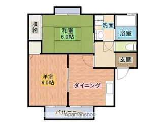 コーポ塚前館 A棟・B棟【A201号室】の間取り