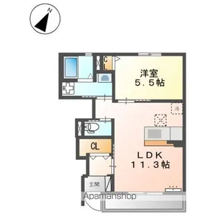 広島県福山市高西町3丁目【アパート】の間取り