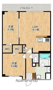 アートスクエア新大宮【4階】の間取り