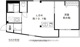SJS浜大津【302号室号室】の間取り