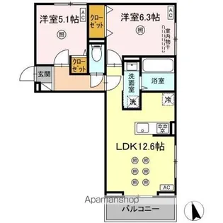 セントラルヴィラIII【3階】の間取り
