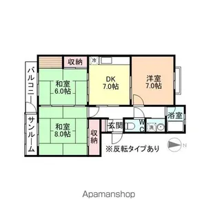 コーポアサノ【105号室】の間取り