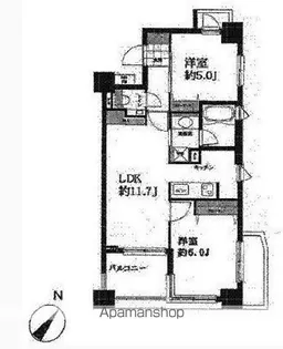 クリオ上野毛ラ・モード【2階】の間取り