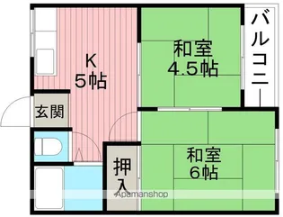 第一福和荘B棟【2階】の間取り