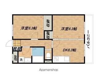 プチクレール【201号室】の間取り