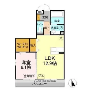 エバーグリーン【2階】の間取り
