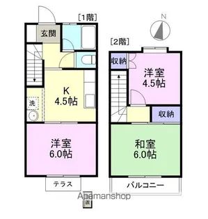 レジデンスカミ【1階】の間取り