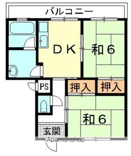 2DKの間取り画像