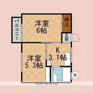 パールハイツ【1階】の間取り