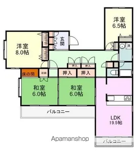 安東レジデンス【301号室】の間取り