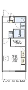 レオパレスパルフェ【108号室】の間取り