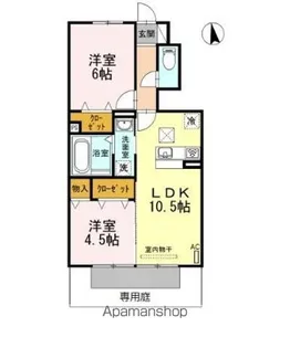 セジュール10 B棟【1階】の間取り