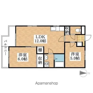 シティハウス宝地【306号室】の間取り