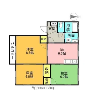 スパニッシュガーデンD【2階】の間取り