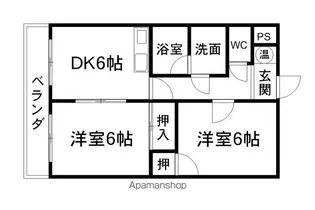 ひまわりコーポⅡ【303号室】の間取り