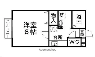 レジデンスパセオ【102号室】の間取り