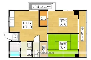 サンハイツ北花田第一【3階】の間取り