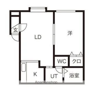 クオーレ・マリイ扇町【102号室】の間取り