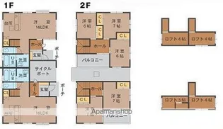 エースコート和泉南 A棟【2号室】の間取り
