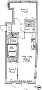 アトリオフラッツ高円寺ノース【5階】の間取り