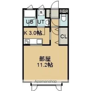 アースヒル北美原A【103号室】の間取り