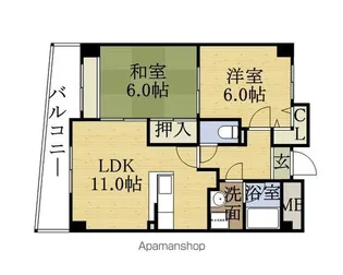 フレアコート京橋【4階】の間取り