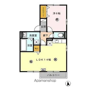 ブロケードリバー A【2階】の間取り