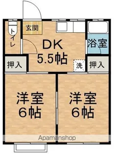 プレール征矢野【205号室】の間取り
