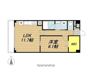 1LDKの間取り画像