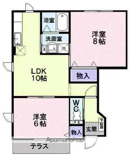 アスペンベールA【1階】の間取り