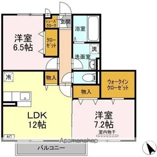 プランドール【2階】の間取り