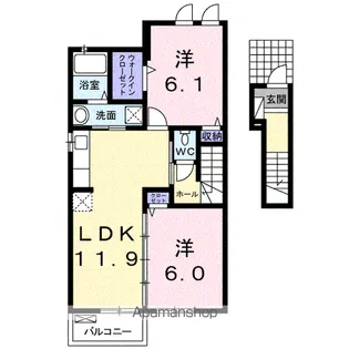 サニー サイド ガーデン【2階】の間取り
