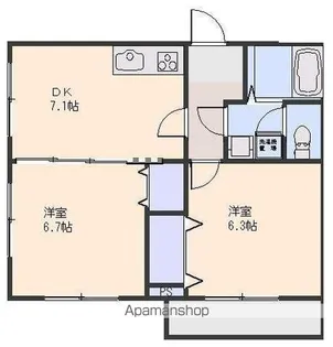 フォレストプラム【201号室号室】の間取り