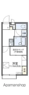 レオパレス坂之台ビレッジ【2階】の間取り