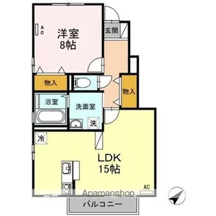 セジュールシャルマン A棟【1階】の間取り