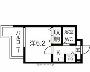 ミリアンメロディ川名【4階】の間取り